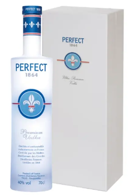 VODKA PERFECT 1864 70cl avec coffret blanc